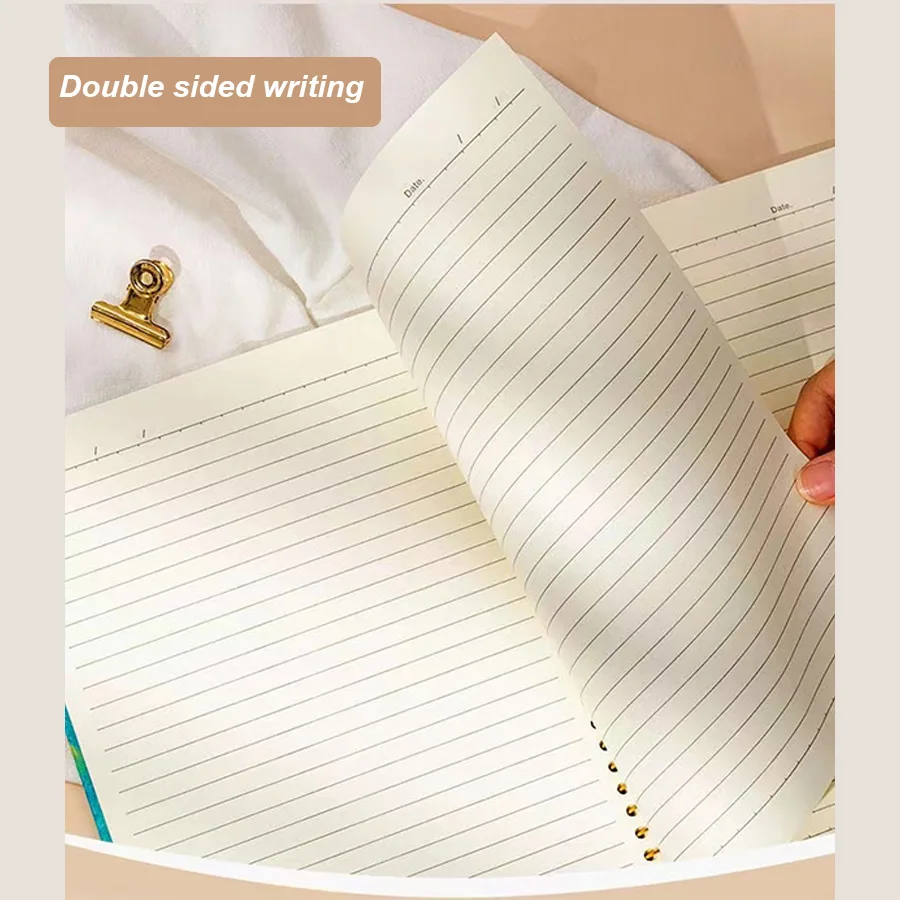 16K Thickened Coil Book Thickened Eye Protection Beige Inner Page Metal Coils Notebook Horizontal Notepad