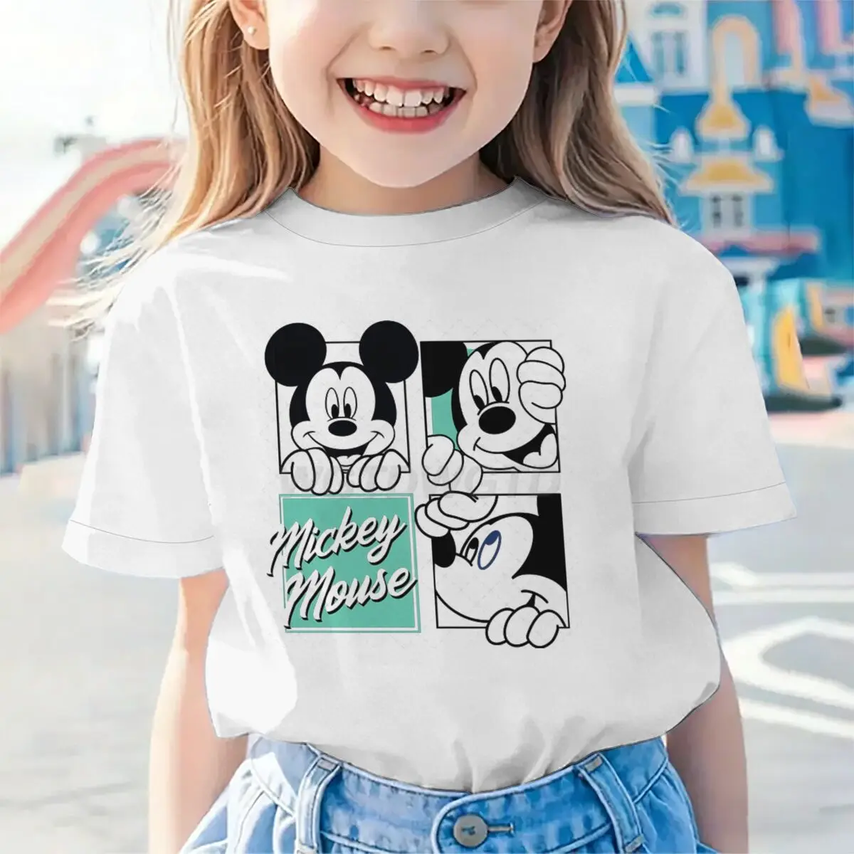 

Mickey Mouse Kids T-shirt Cartoon Classic Street Style Graphic Tee Casual Daily Wear Tee Fun Mickey Outfit Apparel