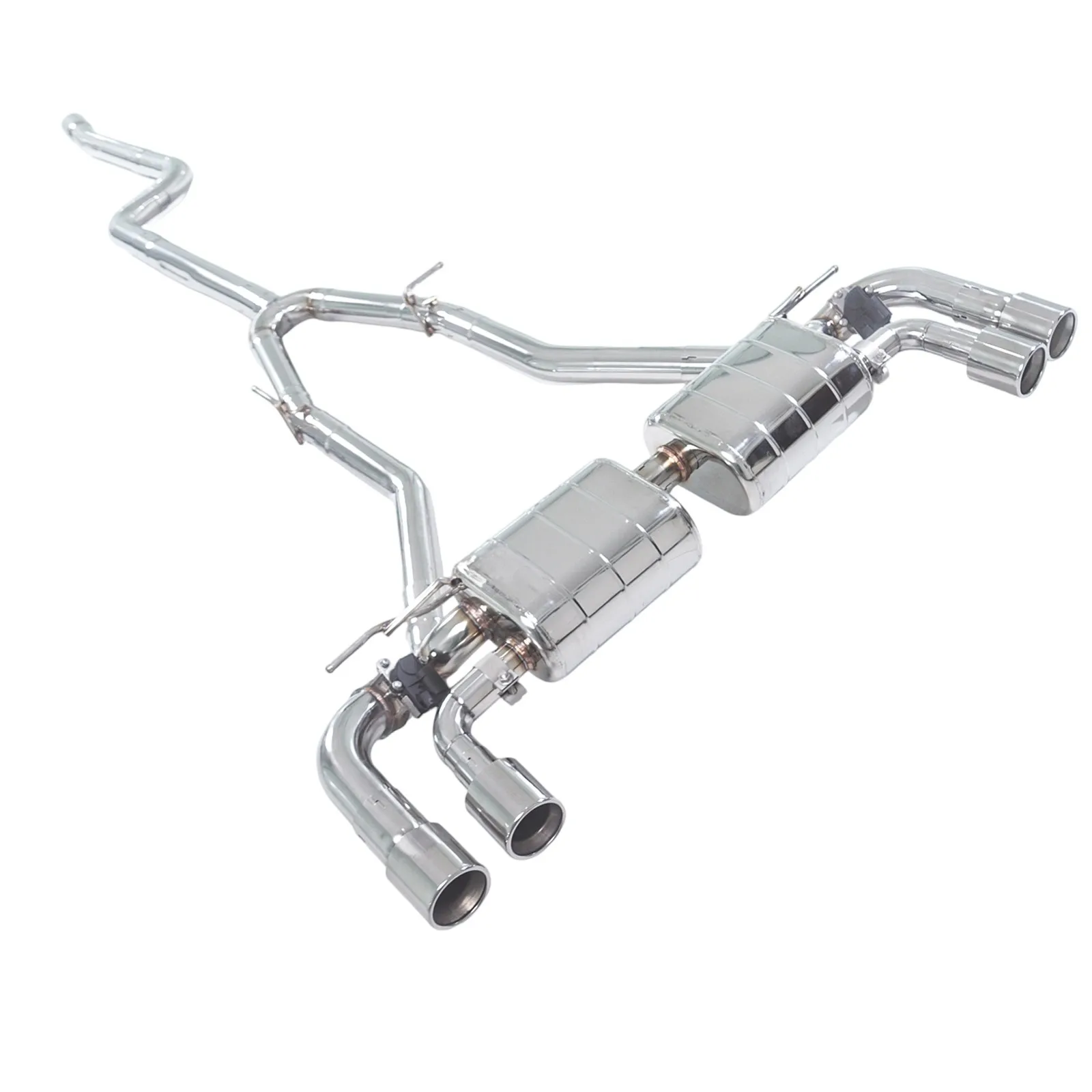 For 2018-2023 BMW 520i 525i 528i 530i G30 G38 B48 2.0T 304SUS Valvetronic High Permance Exhaust Four Outlet Tips