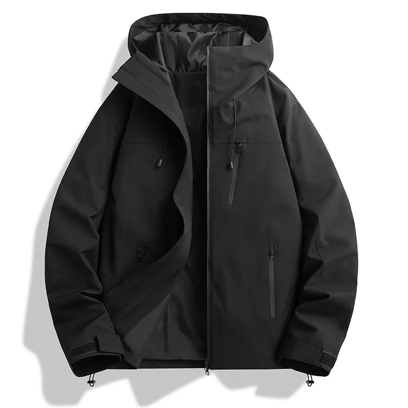 Men High Quality Windproof Jacket Hoodies Comfortable Versatile Coat Popular Basic Mountaineering Suit Hiking Jacket Windbreaker