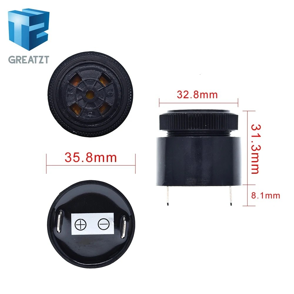 GREATZT QSI-3610 80dB active piezoelectric buzzer 12V 24V Alarm buzzer 36X32mm waterproofing