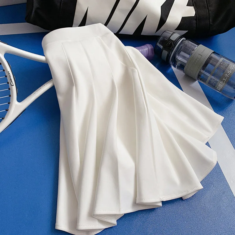 

Women's Summer Elastic Belt Pocket Pleated Skirt Elastic High Waist Slim Small Short Skirt Student Skirt Women