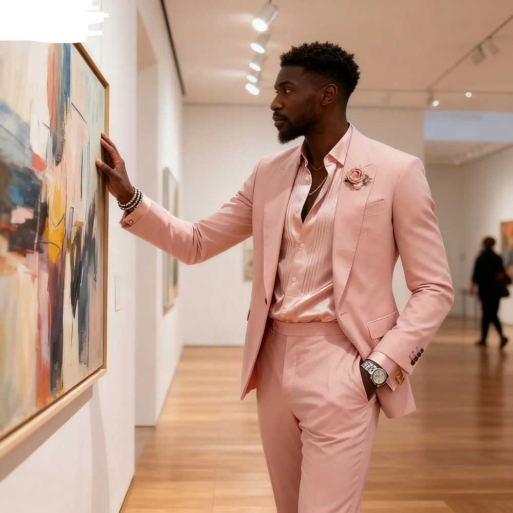 

Men's 2-Piece Tuxedo Slim Fit Moda Masculina Wedding Smoking Blazer Jacket And Pants Traje Homme Mariage Fitted Formal Wear