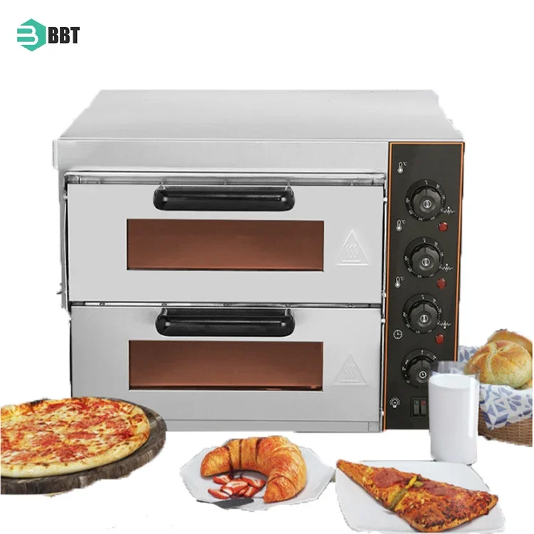 Bakery Equipment Electric Double Deck Electric Commercial Small Pizza Oven Built-In Ovens For Bread