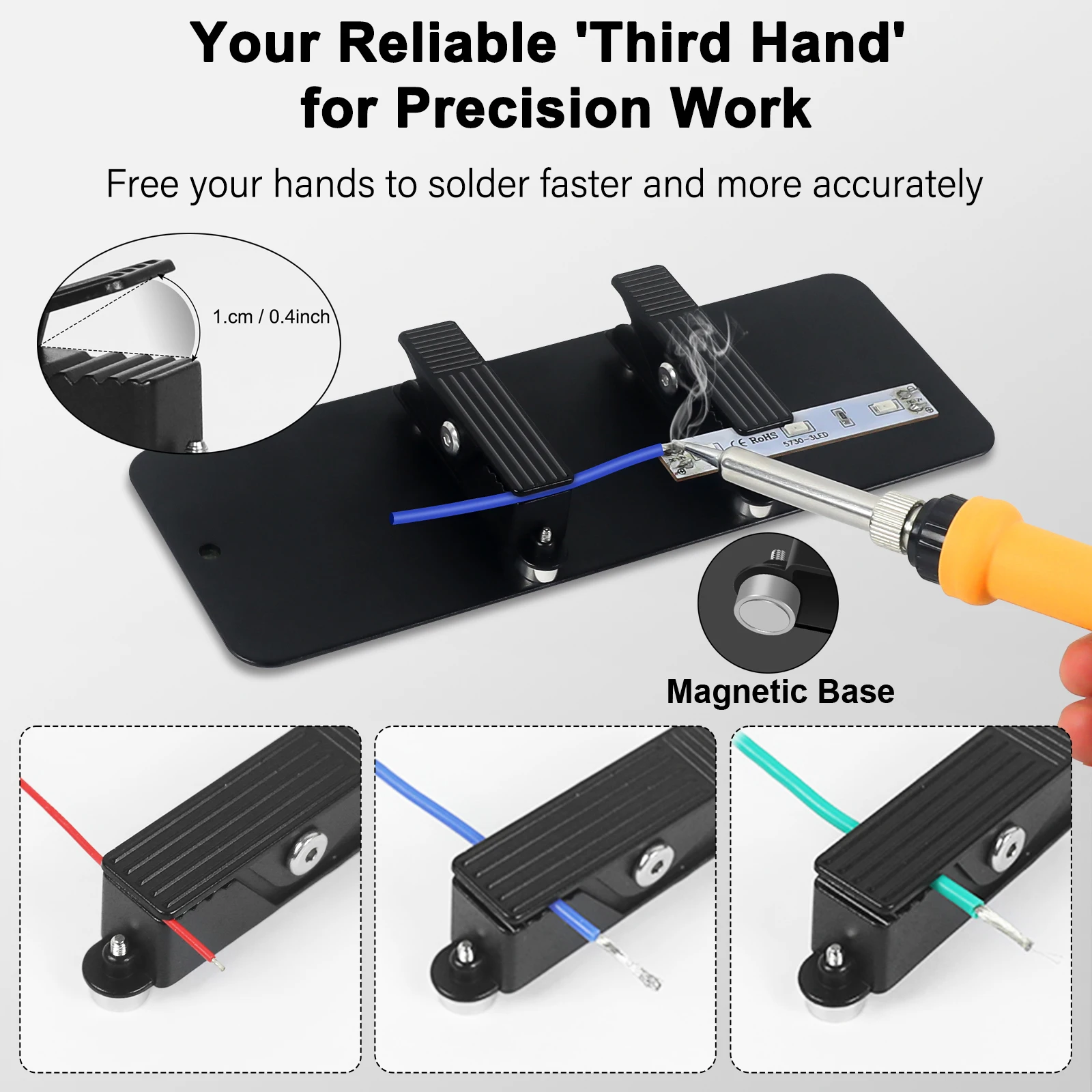 Magnetische Helpende Handen Solderen Derde Hand met 6/8 Flexibele Alligator Clips/Gereedschapskist Passen PCB Houder Elektronische Reparatie Tool