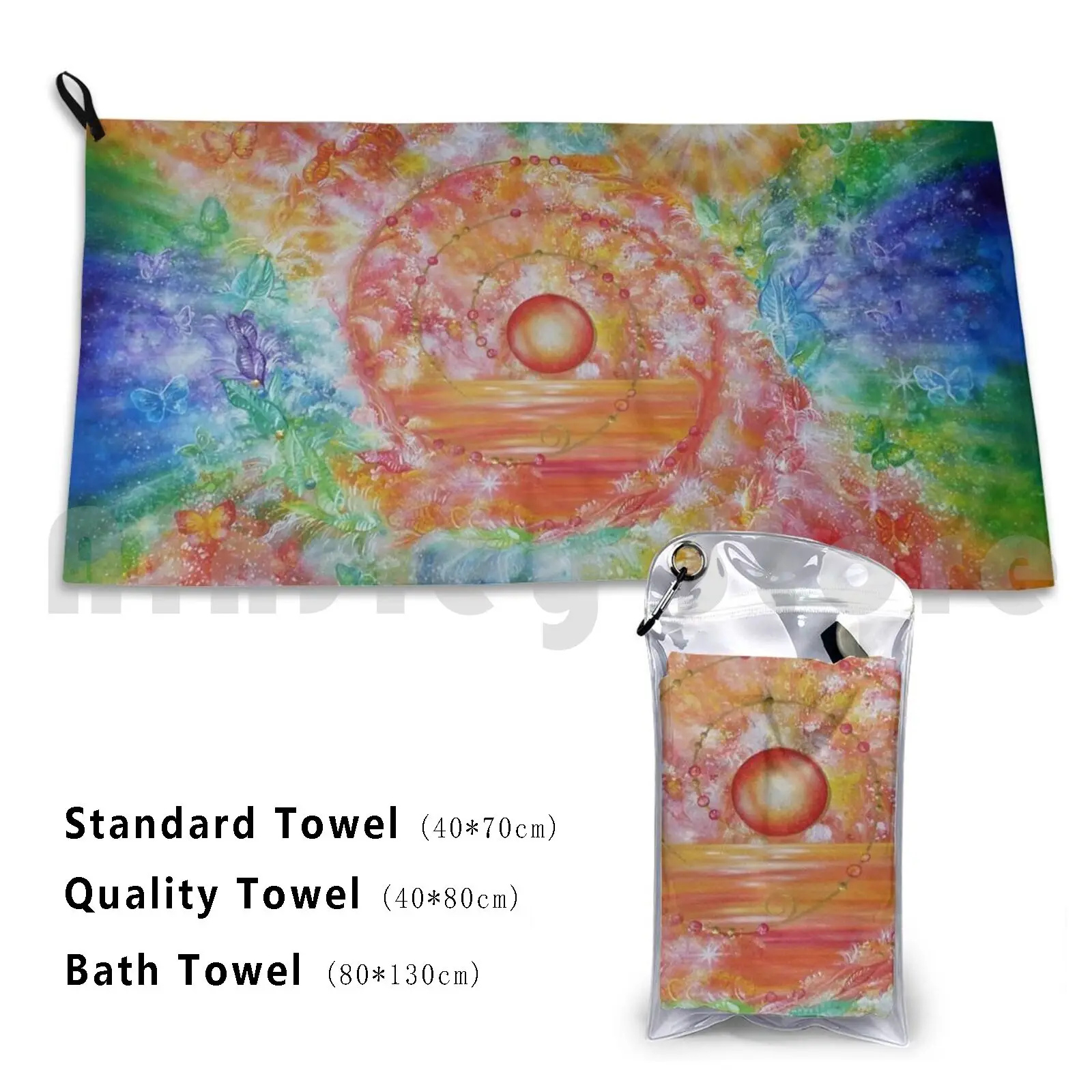 The World 1 Bath Towel Beach Cushion 1928 World Magic Amazing Natural Buterfly Light Esoteric