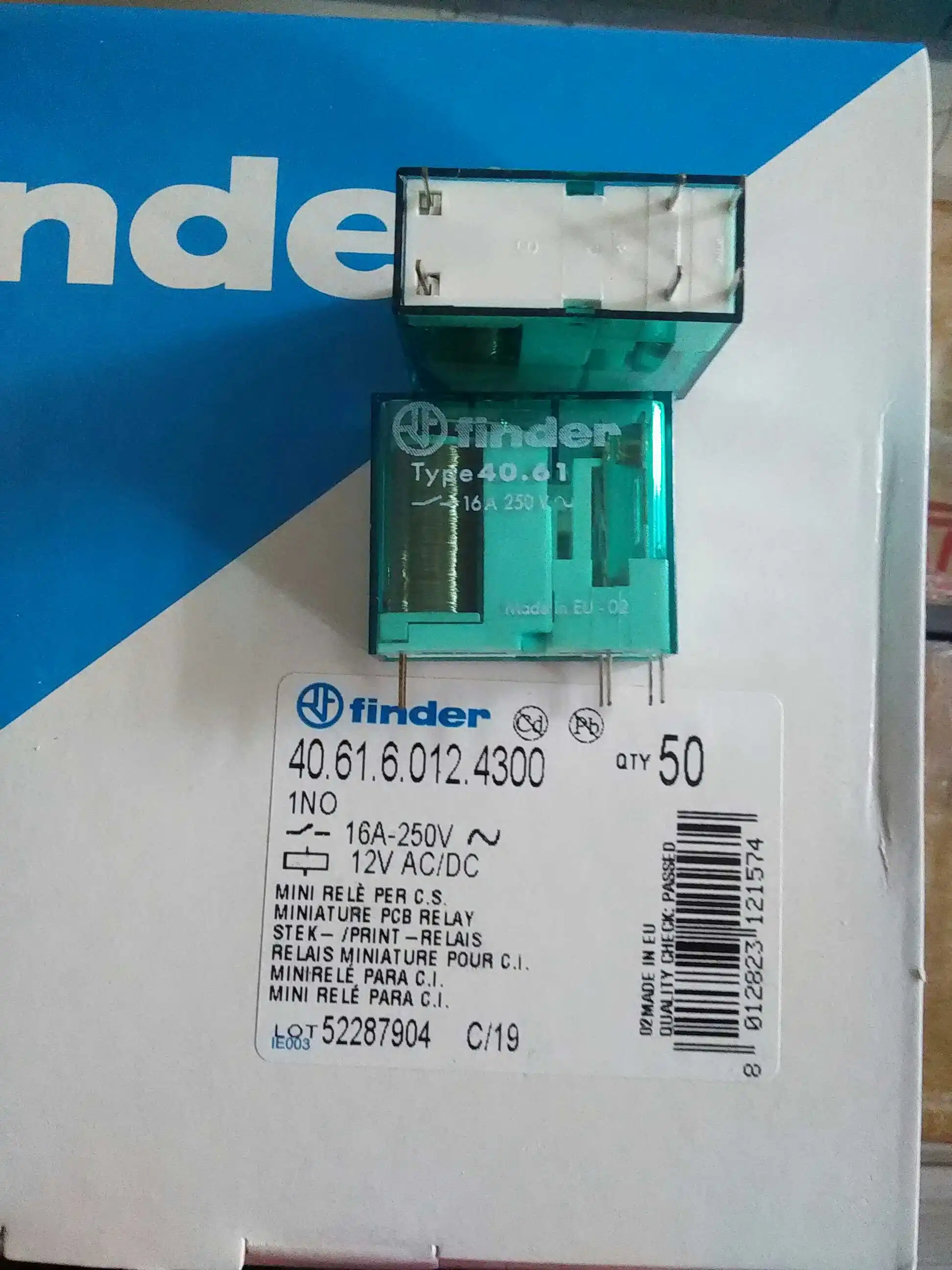 

Free shipping finder 40.61.6.012.4300 12VAC/DC 16-250VAC 10pcs As shown