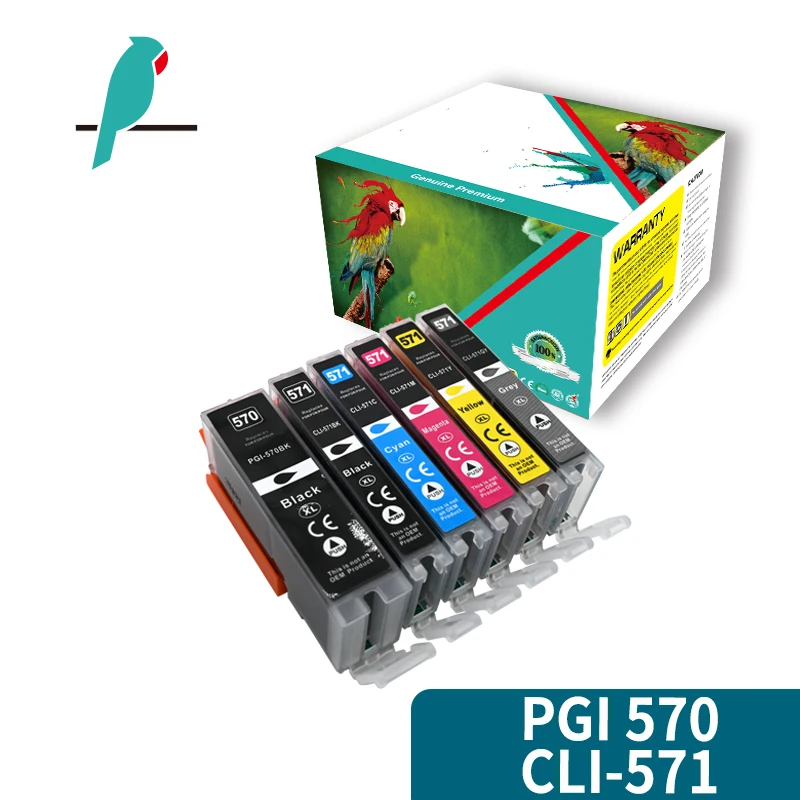 Ink Cartridge Compatible with 570XXL 571XXL PGI570 CLI571 Canon Pixma TS5050 TS5055 MG5750 MG5753 MG6852 TS6050 TS5053 MG5752