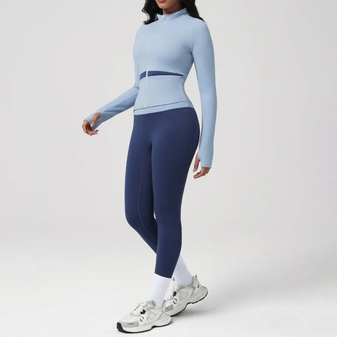 المرأة كتلة اللون اليوغا مجموعة عالية الخصر الورك رفع ضيق الأعلى الرياضة الصدرية فستان أطفال مع سروال داخلي تشغيل تجريب الملابس الصالة الرياضية طماق ملابس رياضية #5