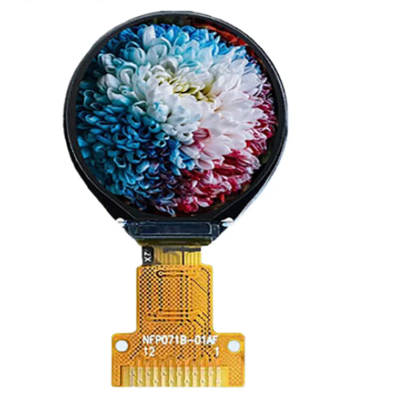 1 peça baixo consumo de energia tzt módulo lcd tft redondo de 0,71 polegadas – driver de interface spi, tela de exibição de porta serial