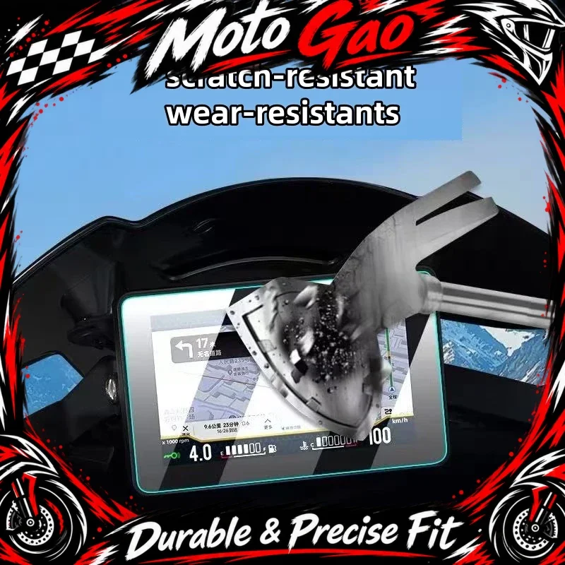 【Precise Fit】For ZONTES 150X, Tempered Glass Motorcycle Dashboard Screen Protector, Full Coverage HD Anti-Explosion Film