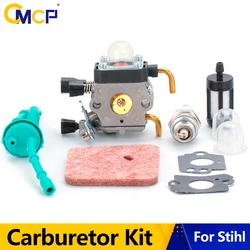 CMCP Carburetor Kit with Air Filter Line Gasket Carb for Stihl FS55 FS55R FS55RC KM55 HL45KM55R FS38 String Trimmer Weed Eater