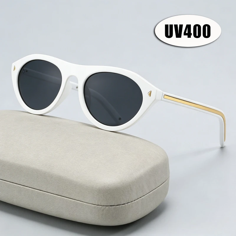

Women's Men's Y2K Retro Rivet Sunglasses Stylish Cat-Eye Small-Frame UV-Protective Eyewear Classic Trendy Driving Shades