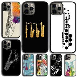 Musical Instruments Saxophone Phone Case For iPhone 17 Air 14 15 16 13 12 Max For Apple iPhone 17 Air 11 Pro Max Plus Coque