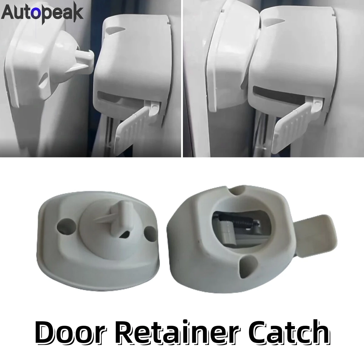 1Set Door Catch Latch White Plastic Stop Entry For Coachman Elddis RV Caravan Door Retainer Holder Camper Motorhome Accessories