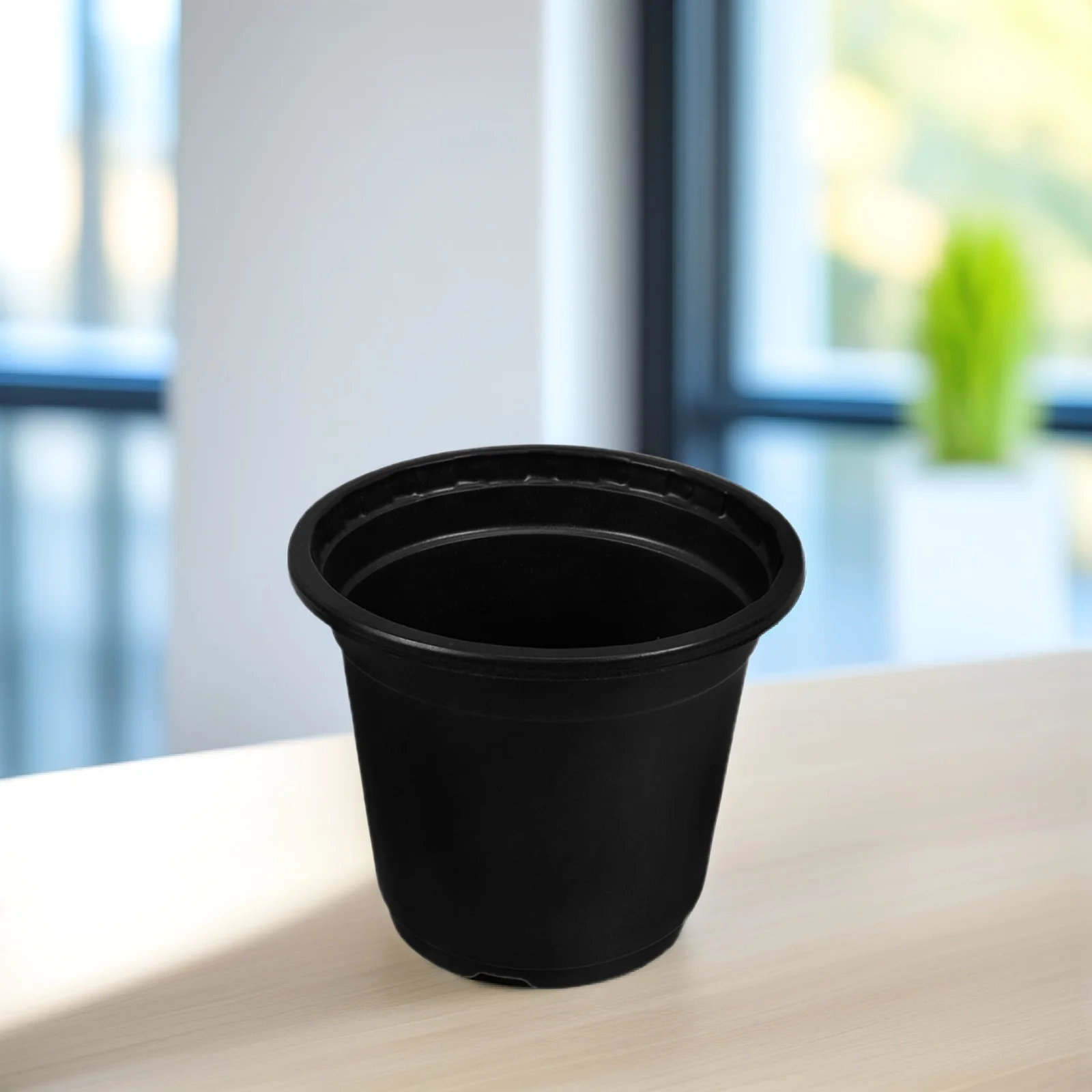 

50PCS Black Flower Pots Small Nursery Cups for Plants with Drainage Ideal for Succulents Seedling Polypropylene Promoting Growth