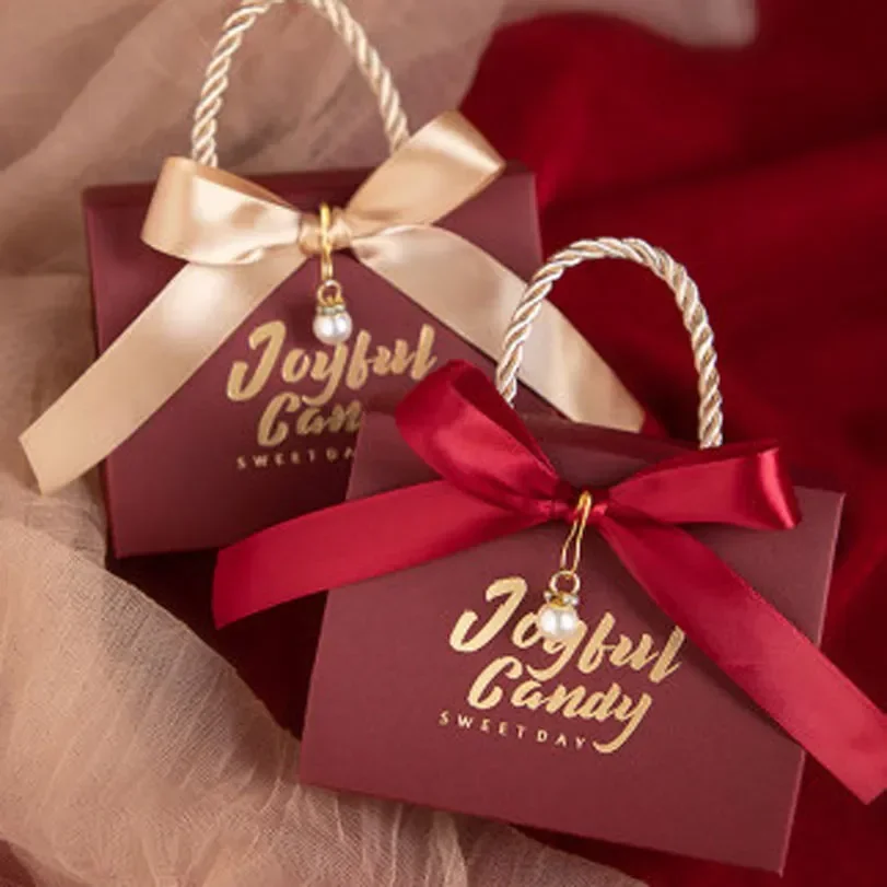 

20/50pcs/lot Portable Party Wedding Favor Gift Boxes Chocolate Treat Candy Gift Bag Baby Shower Birthday Party Decorati Supplies