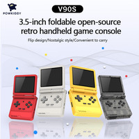 New V90s Handheld Game Players Portable Retro Flip 3.5 Inch Foldable Open-Sourse Handheld Console Pocket Mini Video