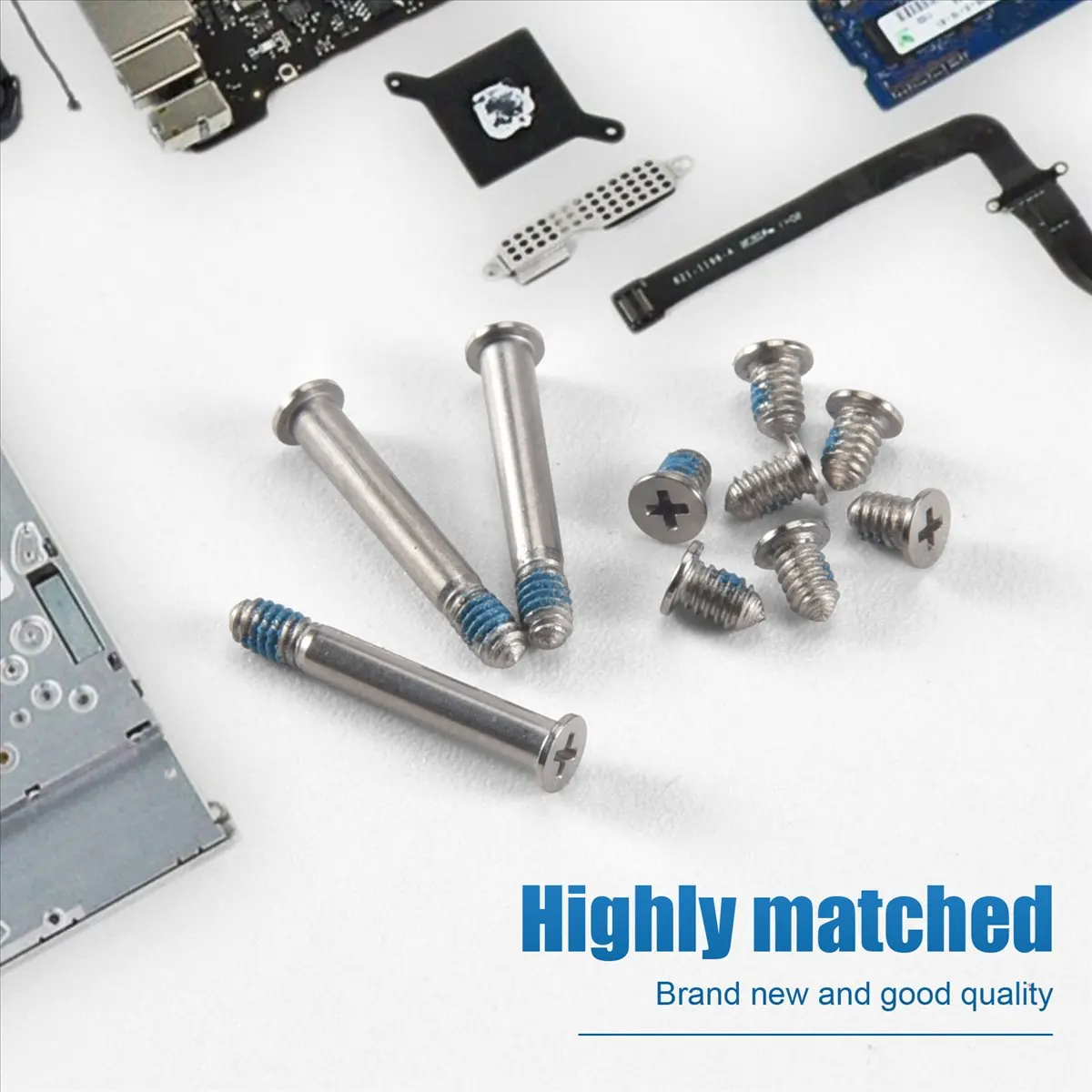 مستقر-100 قطعة/10 مجموعات A1278 A1286 A1297 مسامير سفلية لماك بوك برو 13 بوصة 15 بوصة غطاء سفلي مجموعة مسامير 2008-2012 #1