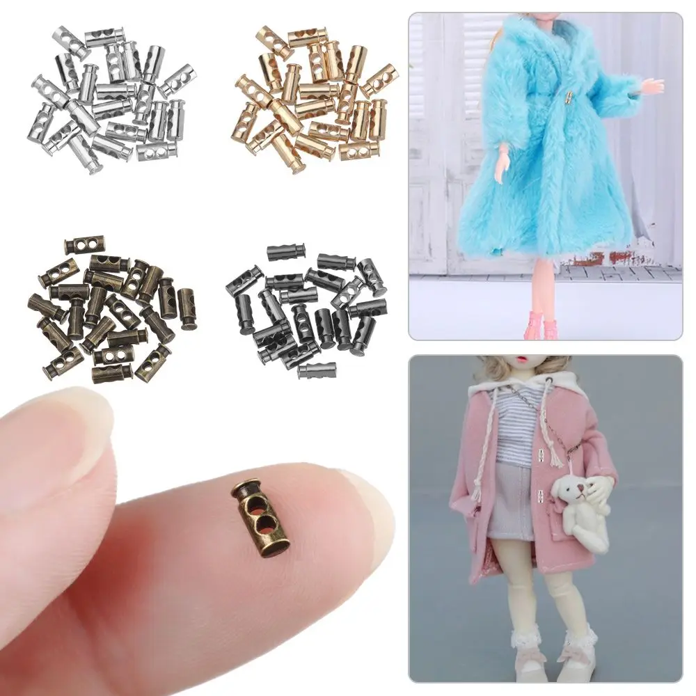 20pcs 7mm Handmade Metal Mini Horn Button DIY Making Buckles Dolls Clothes Sewing Ultra-small Buttons