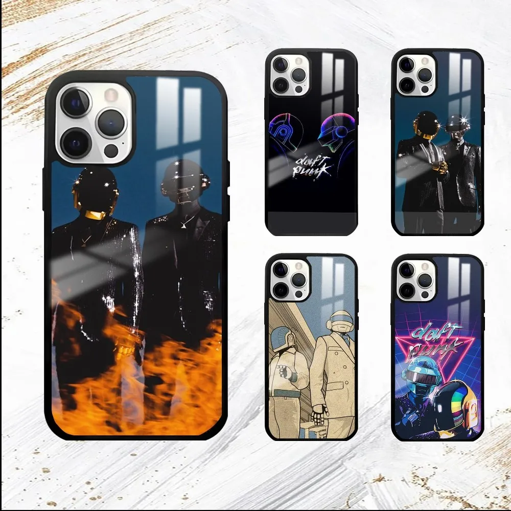 D-Daft Punk Band-d Phone Case For iPhone 16 15 14 13 12 11 Pro Max Plus Mini PC Fashion High Quality mirror phone case