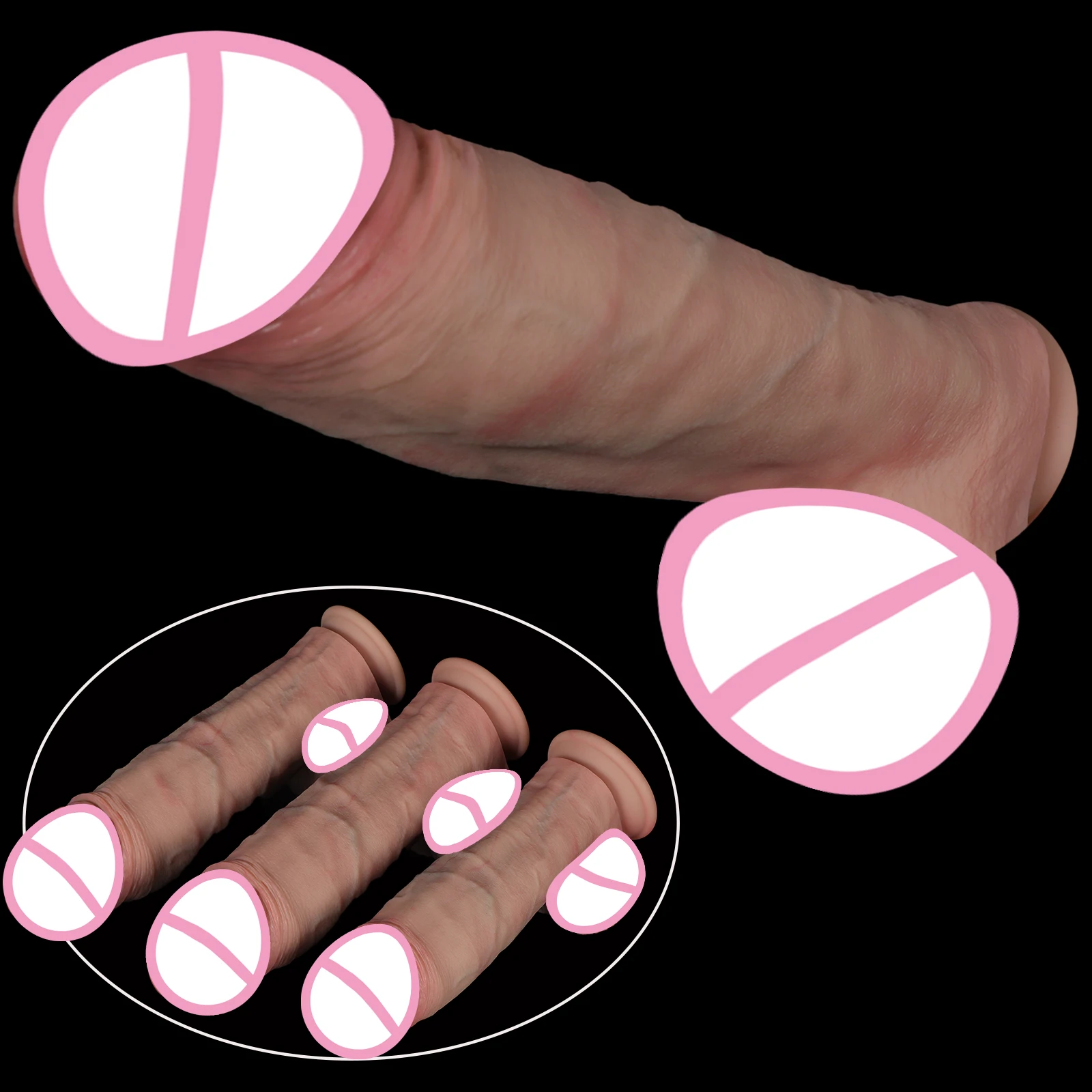 Realistic Huge Dildo Penis Soft Silicone Big Dick Thick Dildo Large Dildos Stimulation Vaginal Adult Sex Toys for Women Men Gay