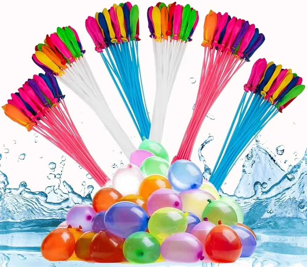 Party Games Bomb - 111個入りクイックフィル水風船 夏の水爆弾 プールパーティー 屋外アクティビティゲーム ビーチスプラッシュおもちゃ 楽しい子供向けお祭りデコレーション