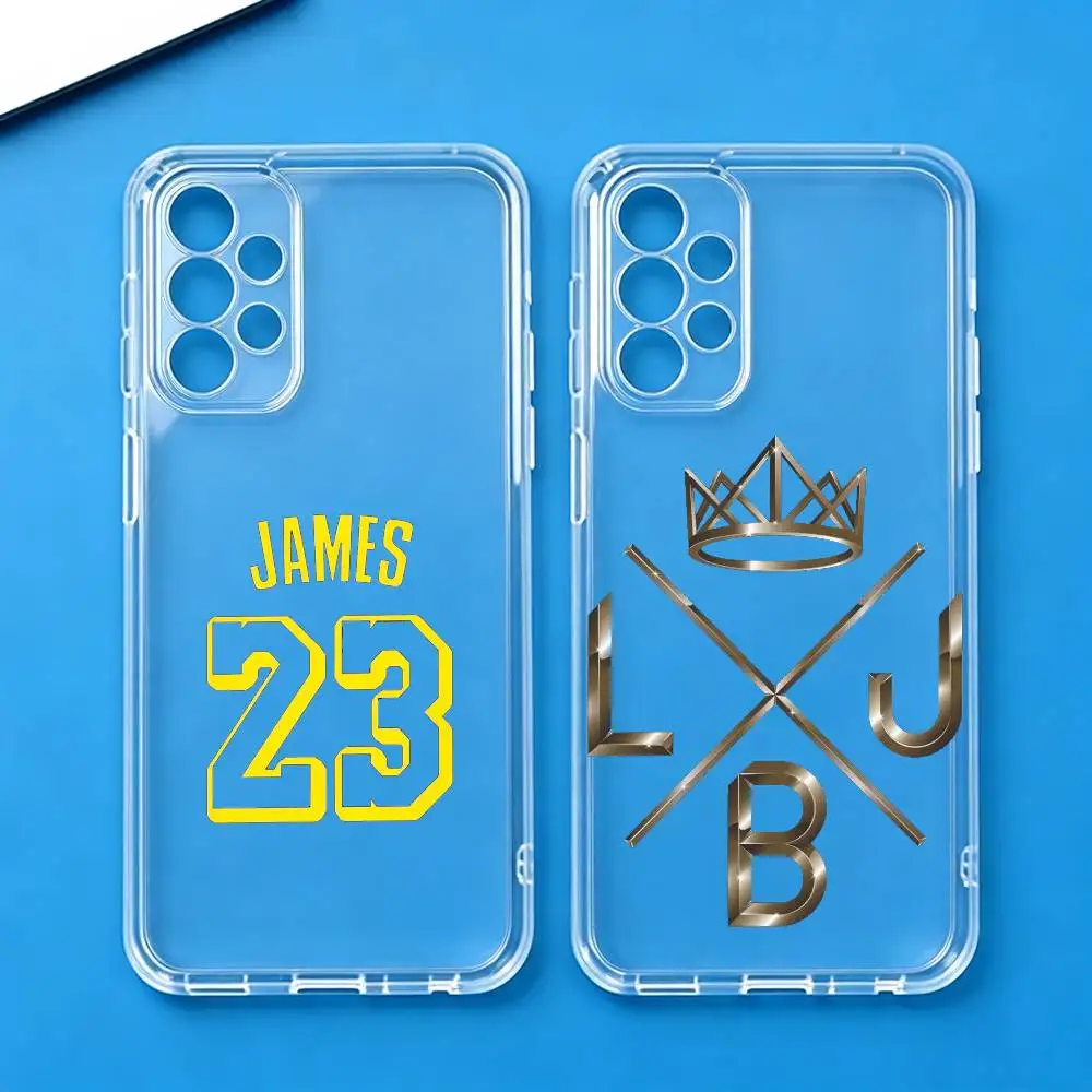 Basketball-L-Lebron-James-23 Phone Case For Samsung S25,S24,S21,S22,S23,S30,Ultra,S20,Plus,Fe Transparent Cover
