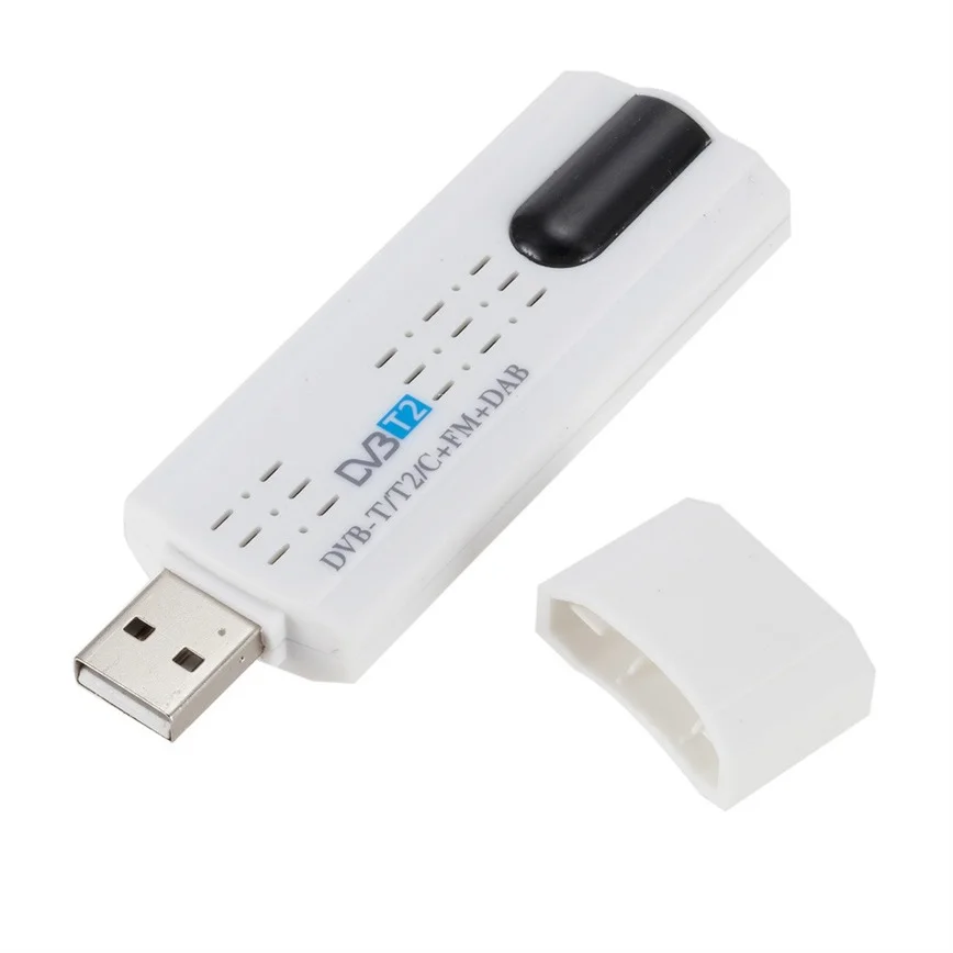 Usb 2.0 Tv Tuner Stick Digitale Satelliet DVB-T2/T DVB-C Hdtv Ontvanger Met Antenne Afstandsbediening Usb Tv Dongle voor Windows Pc