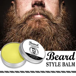 Balsamo per barba naturale Cera Olio per la crescita della barba per uomo Idratante Levigante Barba Styling Crema per la cura professionale Cura della pelle