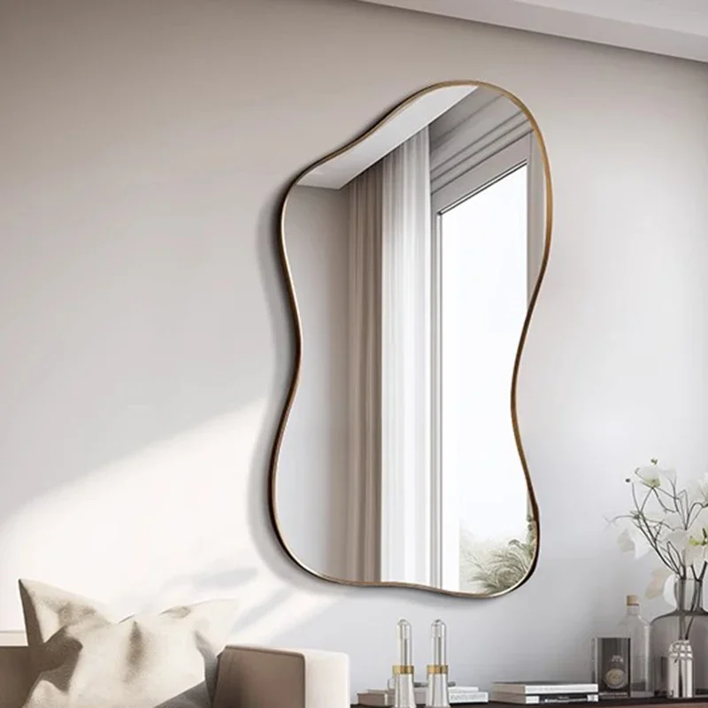 Large Size Full Body Mirror Standing Art Wall Luxury Irregular Frame Accent Unique Mirror Xenomorph Espelhos Trendy Furniture view 6