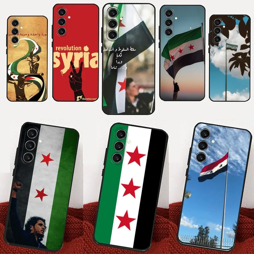 Syria Flag Phone Case For Samsung Galaxy A13,21s,22,31,32,52,53,71,80,91 Black Soft Cover