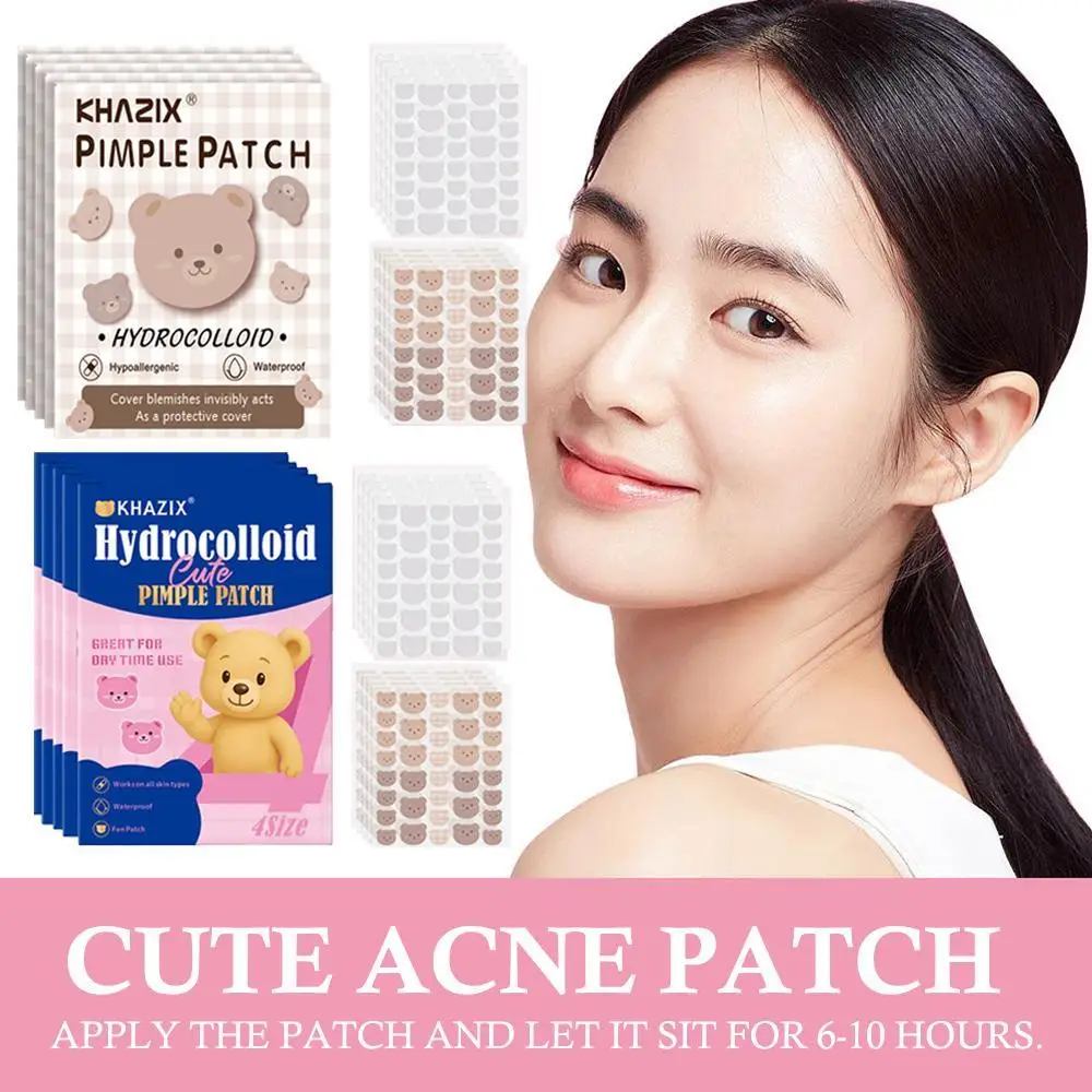 

720pcs/1080pcs Acne Patch Repair Facial Deep Cleansing Bear Invisible Pimple Removal Anti-Acne Patches Spots Marks Concealer