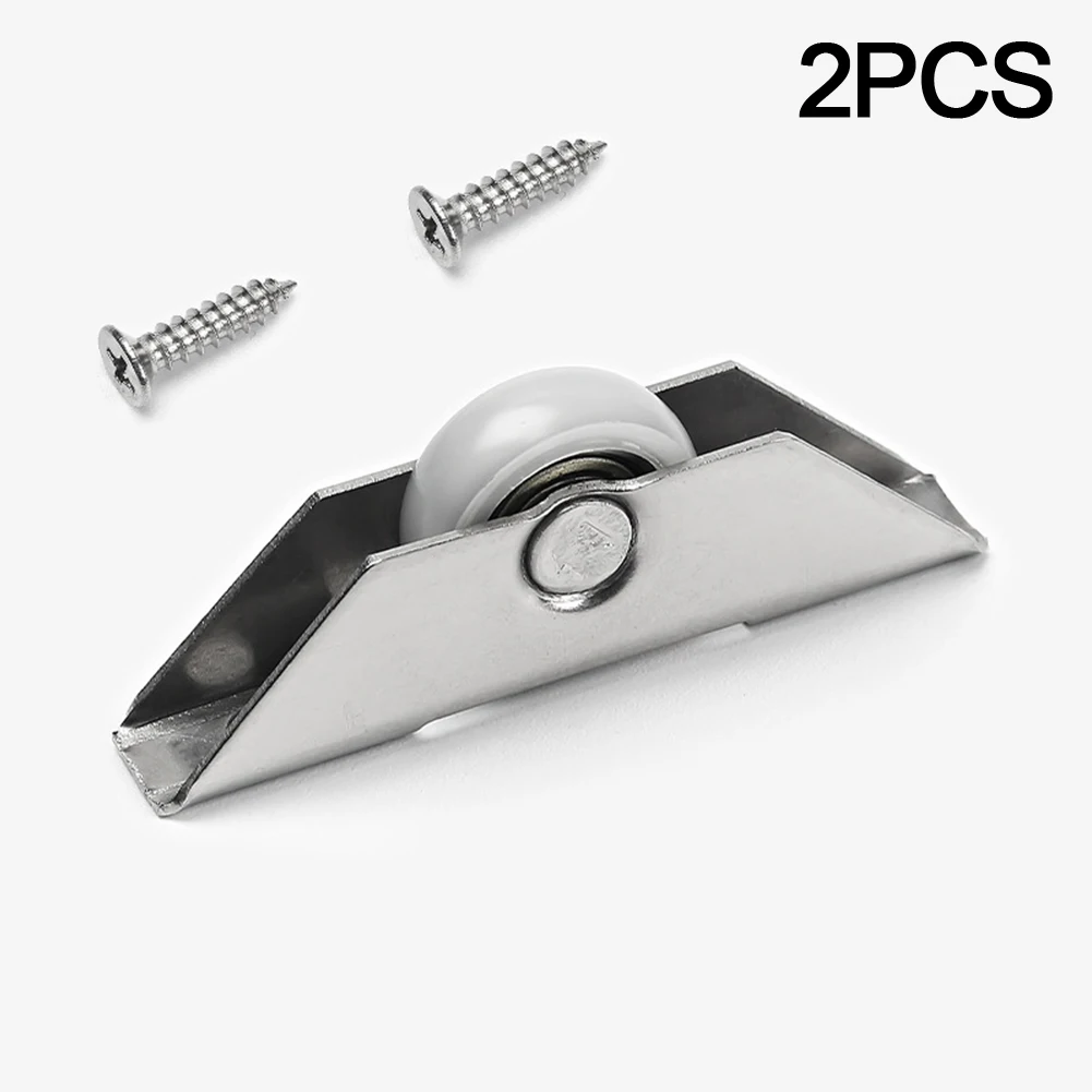 2PCS Door Window Pulley Wheel Stainless Steel Bearing Roller Screen Window Door Sliding Wheel Cabinet Door Pulley Hardware