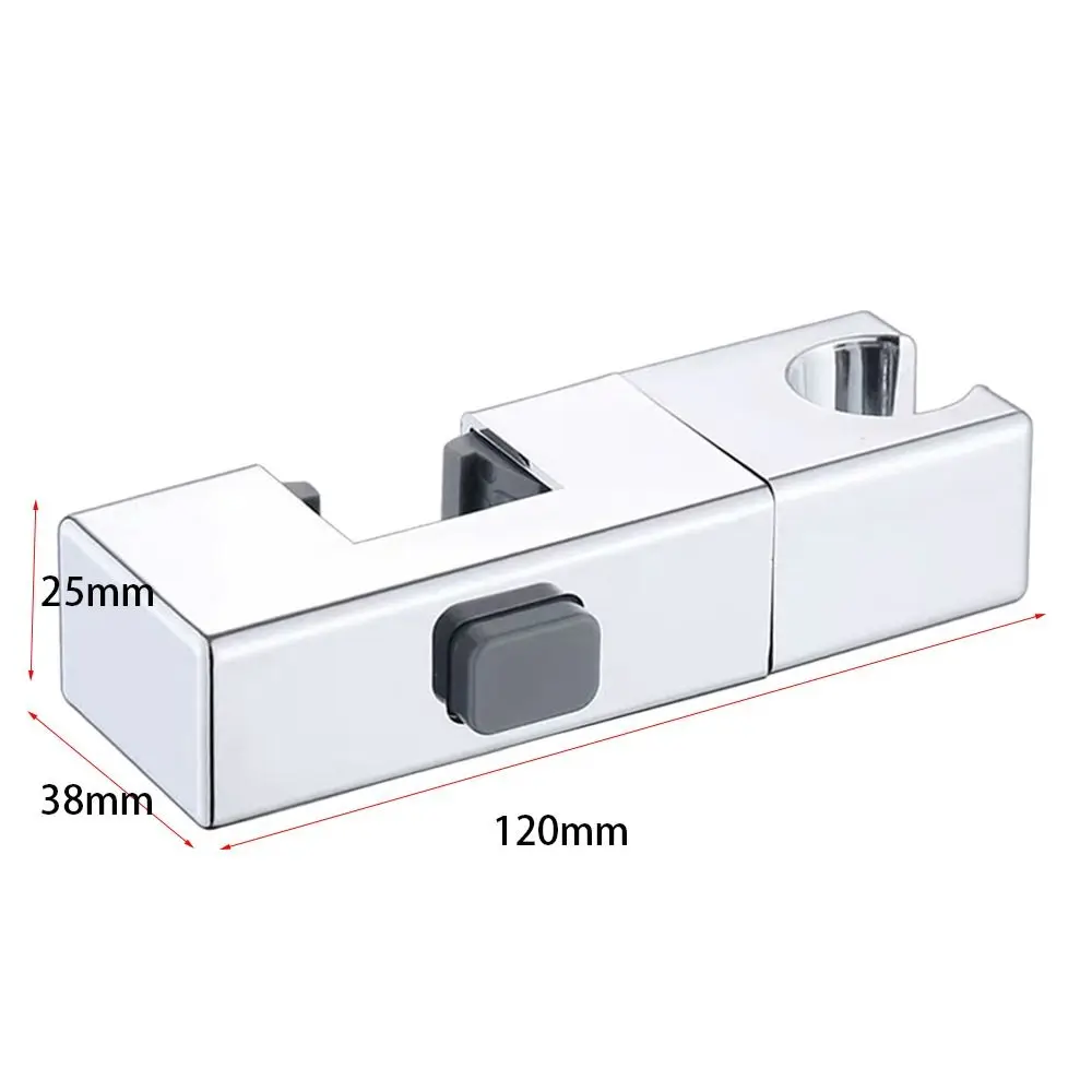 1PC Rectangular Bathroom Shower Head Holder Adjustable Rotatable Shower Slide Bar Replacement Rack Riser Rail Bracket