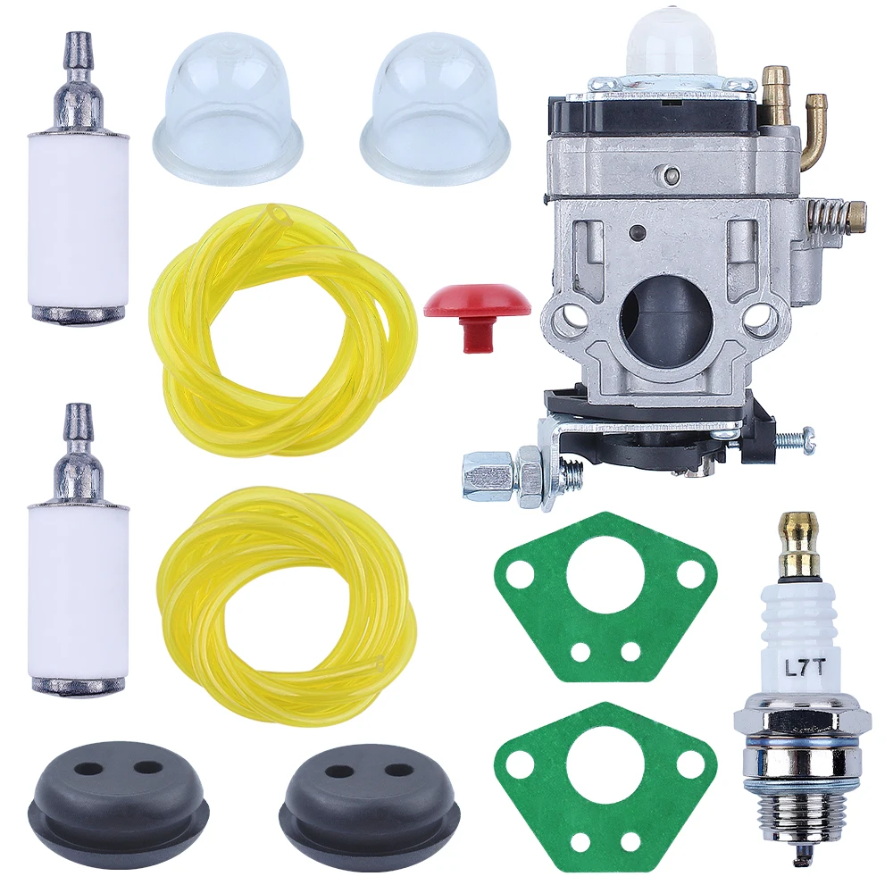 Carburetor Check Valve Fuel Line Filter Service Kit Fit Motor 2 Cycle 43cc Southland Mini Cultivator S-CV-43 SCV43 Carb