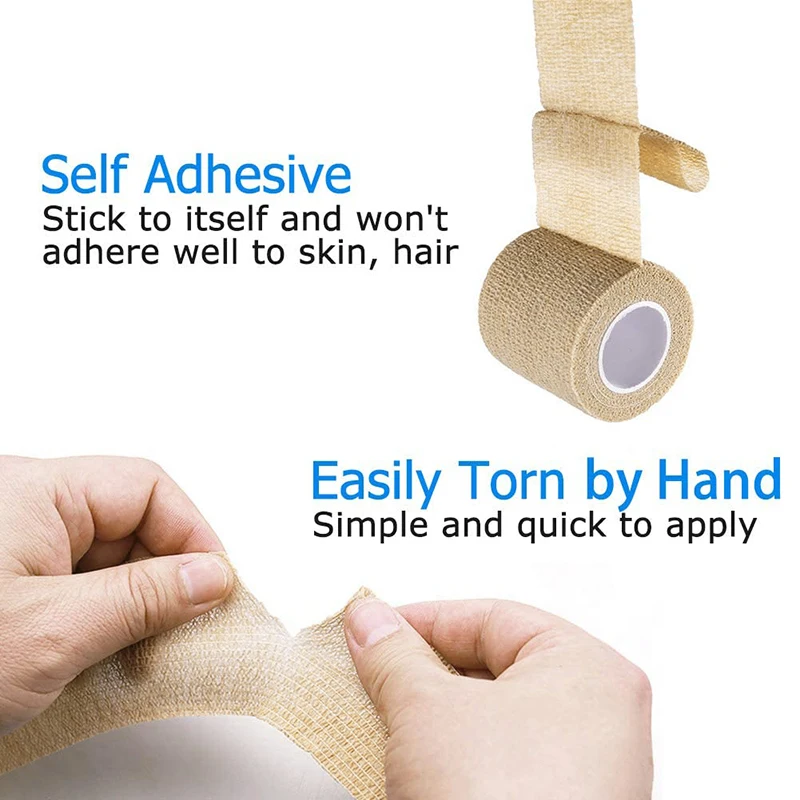 Non Woven Self-adhesive Bandage Colored Tattoo Bandage Finger Wrist And Knee Movement Elastic Protective Bandage