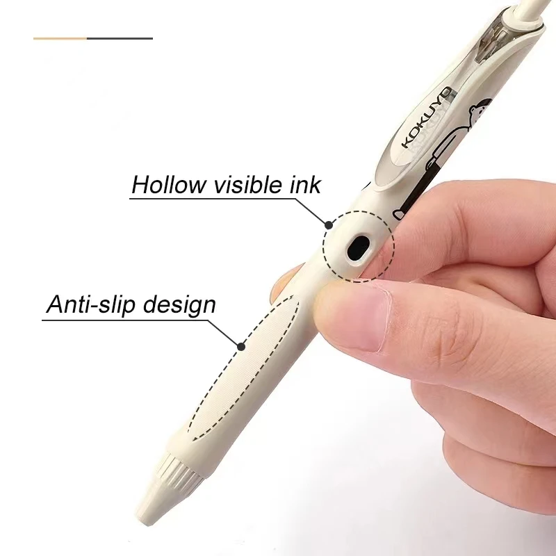 Pressione Caneta Gel de Secagem Rápida, Caneta Signature Bonito, Suprimentos de Escrita, 0,5mm, 1Pc