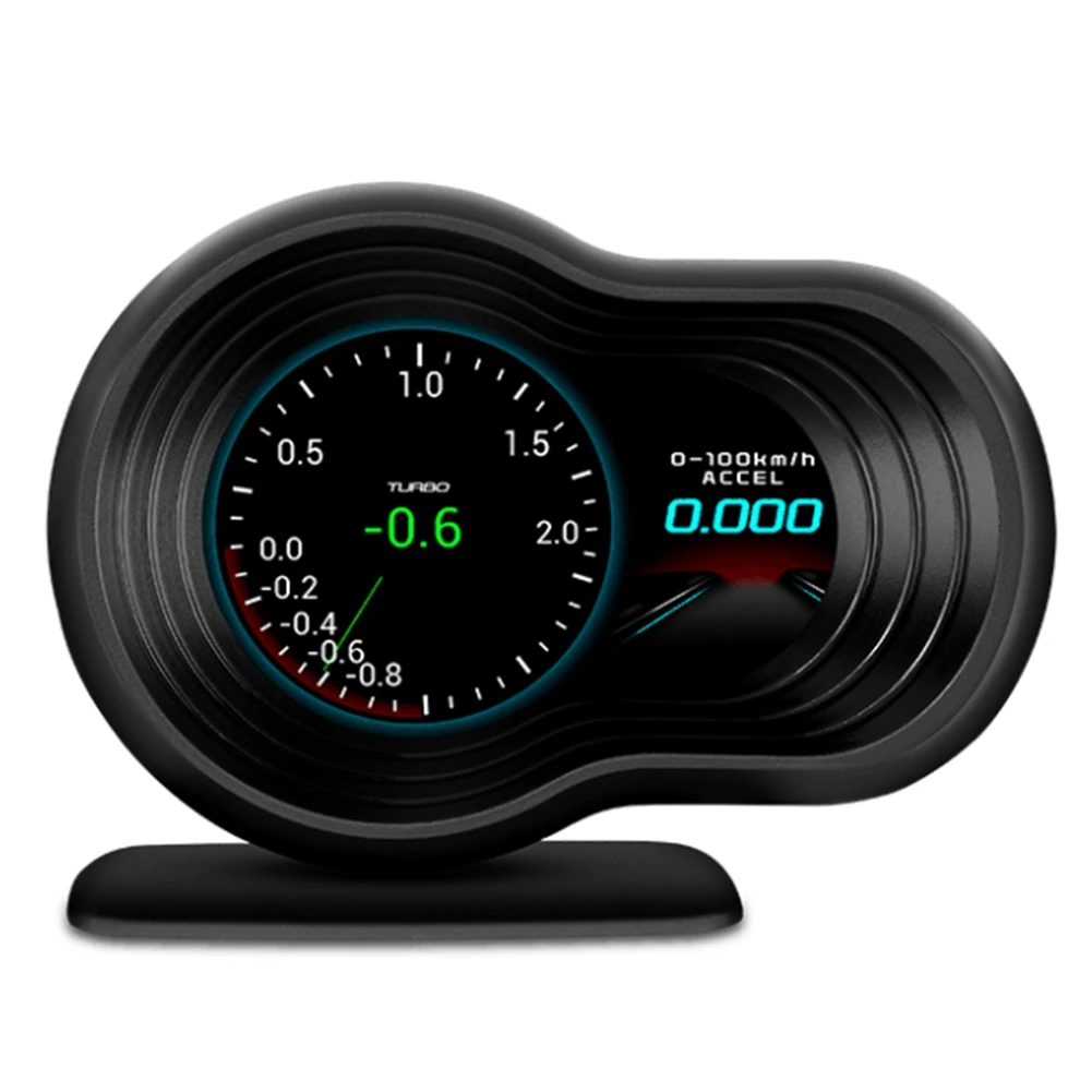 

F9 HUD OBD2 HD Digital Guage Display Head Up Speed Monitoring with Acceleration Turbo Brake Test Car