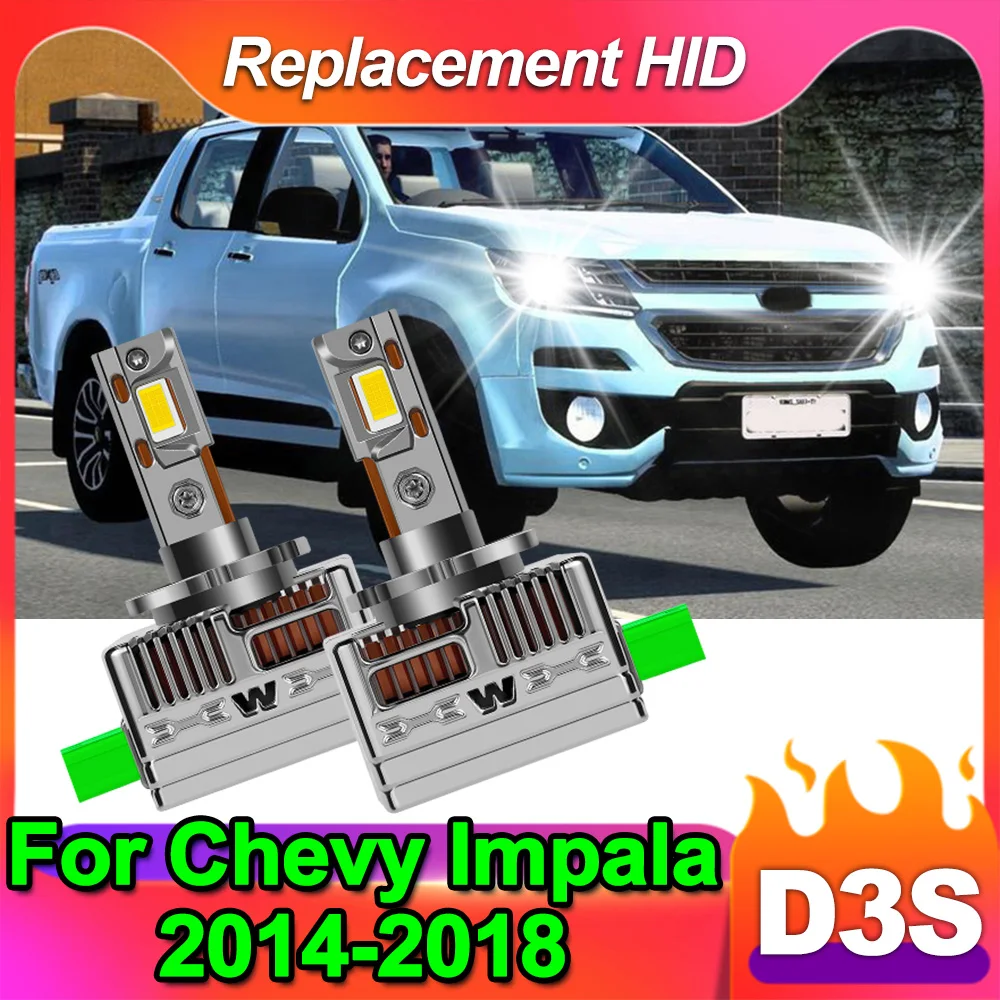 

For Chevy Impala 2014-2018 D3S D3R LED Headlight Kit Bulbs 150W 20000LM 6000K White Replacement Conversion Lamp