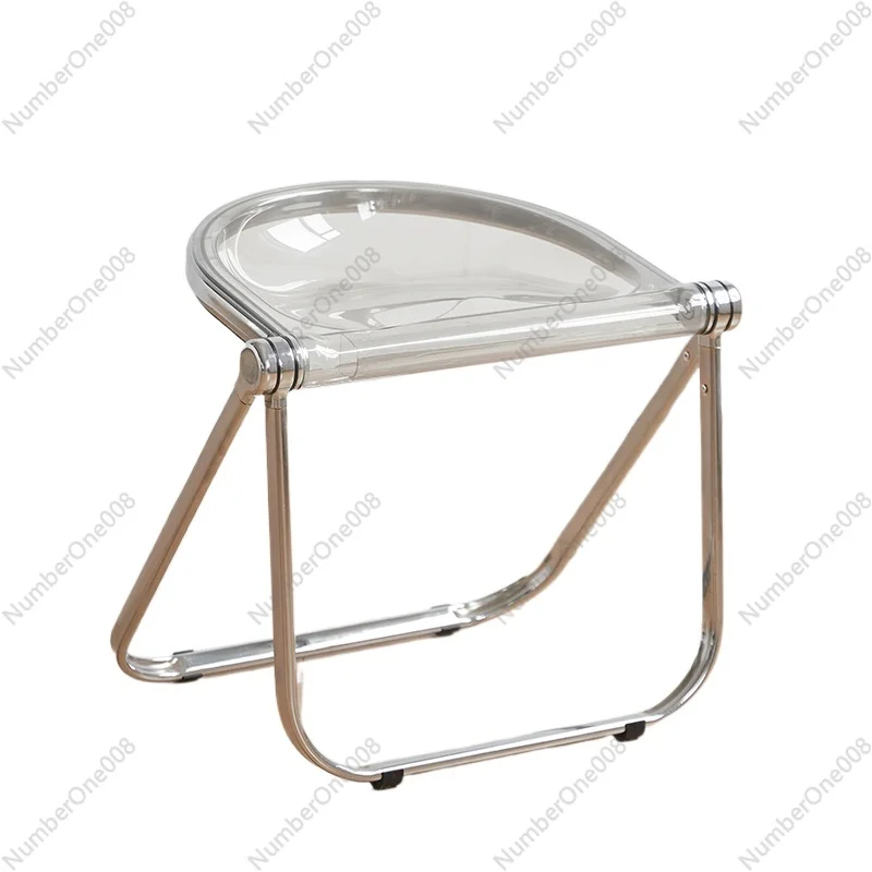 Medieval Folding Stool Instagram Simple Modern Household Dining Chair Creative Small Tea Table Acrylic Transparent Chair