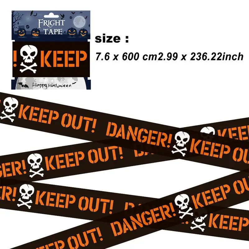 Halloween Caution Tape Decoration Safety Signs Halloween Tape Crime Scene Tape Caution Decorations Barrier Tape Danger Tape For