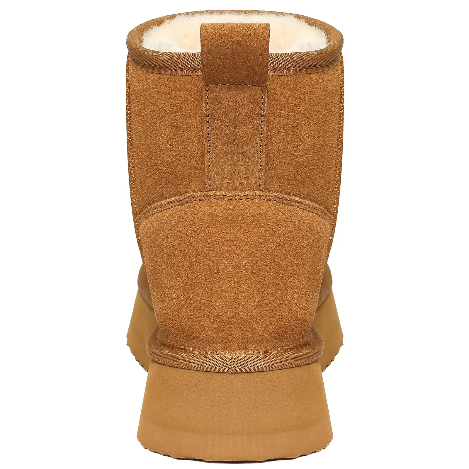 Crestar latform botas de neve para mulheres inverno camurça genuína tornozelo mini botas com pele forrado casa botas clássicas senhora botas quentes