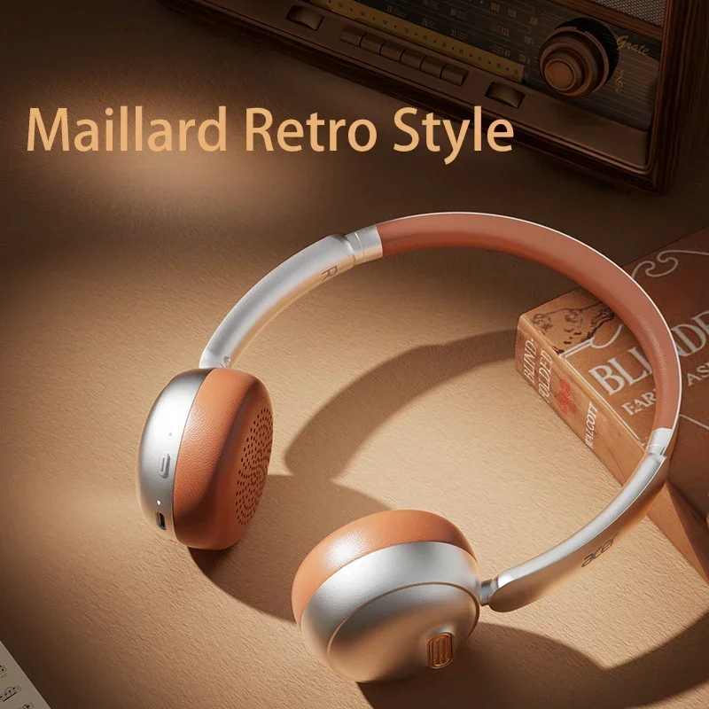Acer سماعات بلوتوث INS ريترو ستايل فوق الأذن سماعة لاسلكية بلوتوث 5.4 HIFI سماعة ستيريو ألعاب 70H وقت اللعب OHW111 #3