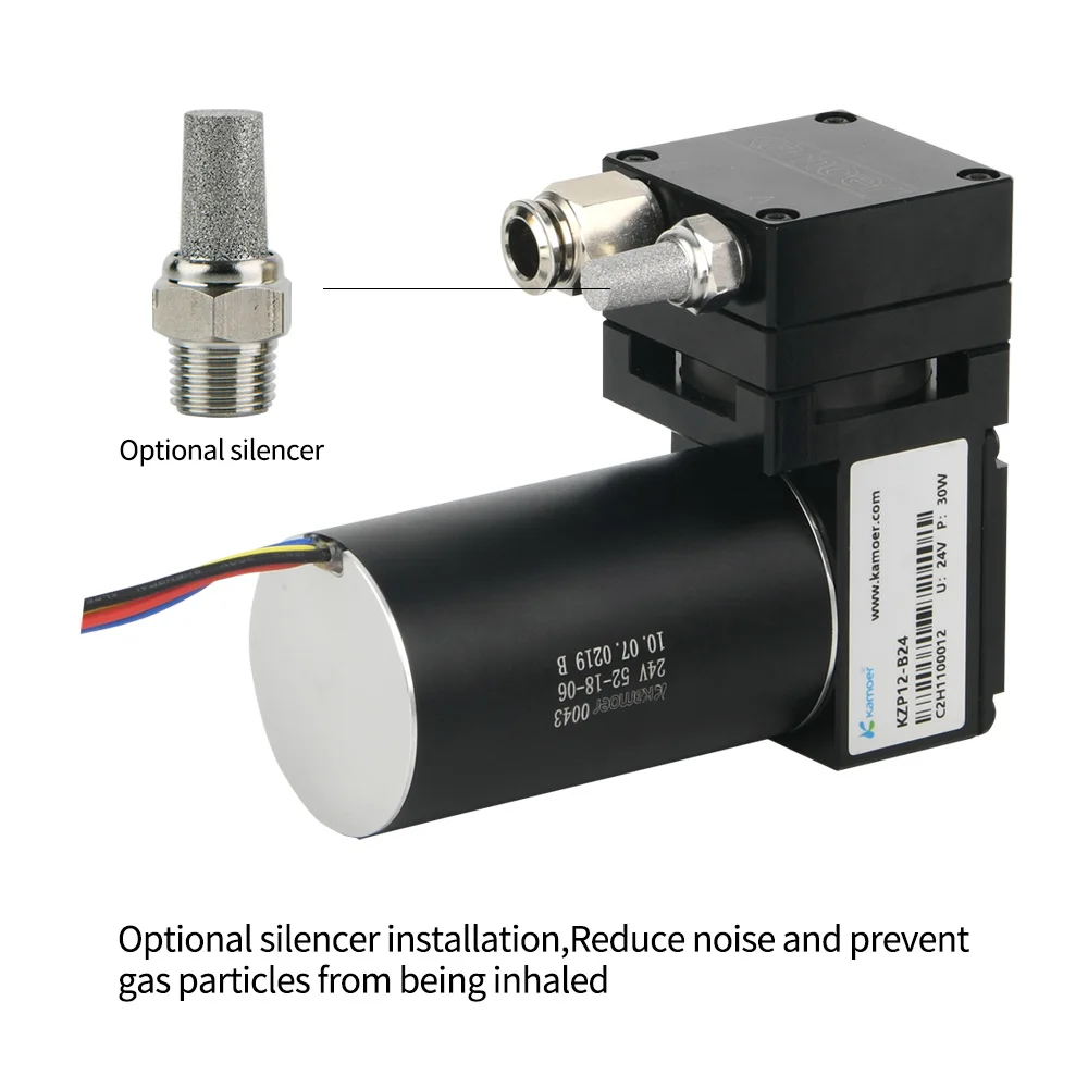 Imagem -04 - Bomba de Vácuo Diafragma 12v 24v Pressão Positiva 0.35mpa Bomba de Sucção Controle Pwm 12l por Min Kamoer-kzp12