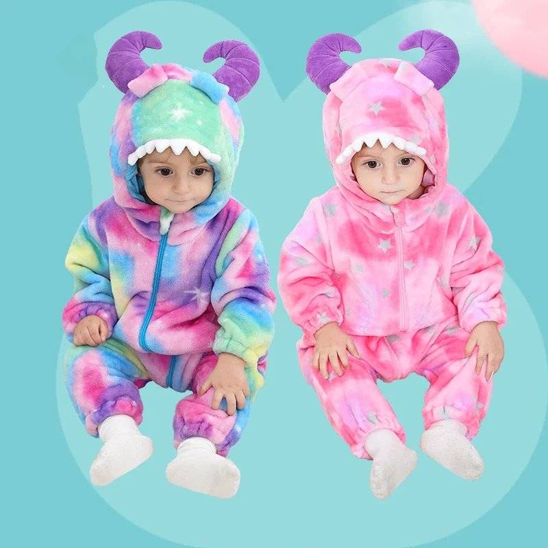 Halloween Monster Cosplay Costume Baby Girl Clothes Boy Animal Kigurumis Clothes Anime Cute Onesie Festival  Chiristmas Outfit