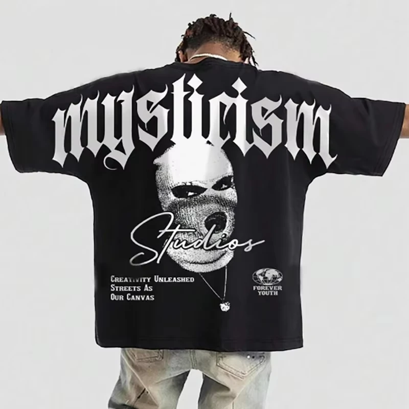 

Мужская модная свободная и удобная мягкая футболка с короткими рукавами в американском стиле ретро с круглым вырезом, уличная одежда, новый топ Y2K