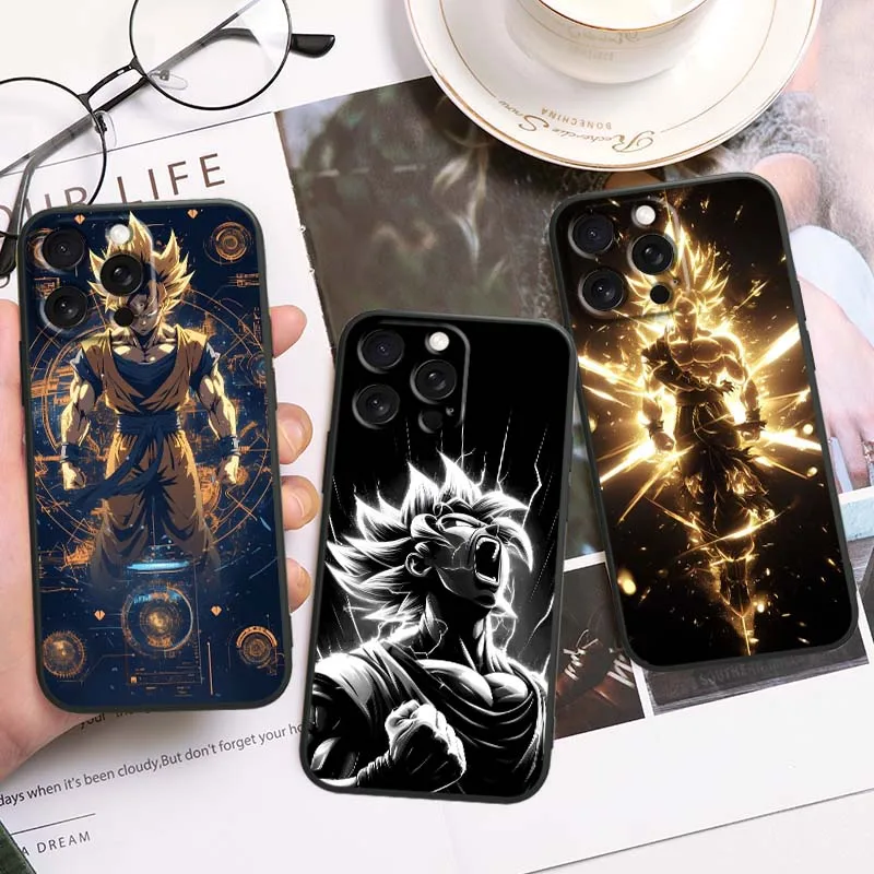 

Dragon Ball Popular Anime Phone Case For Apple iPhone 16 16E 15 14 13 12 11 XS X Pro Max Plus Black Soft Silicone Cover