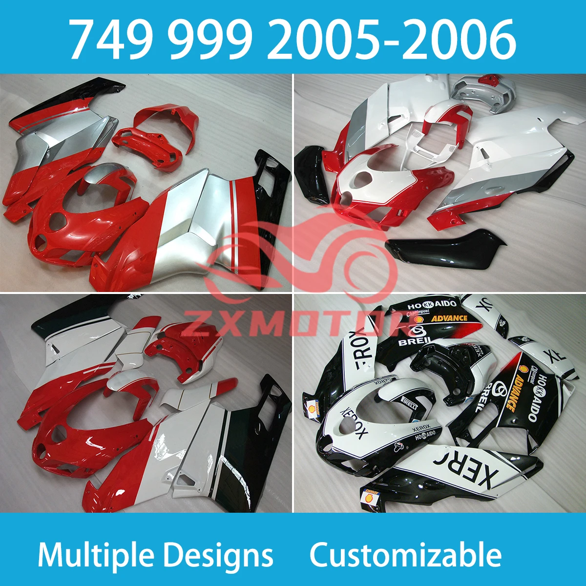 Hot Style Fairing Kit for Ducati 749 999 2005 2006 Body Parts Free Custom Complete Motorcycle Component Fairings 05 06