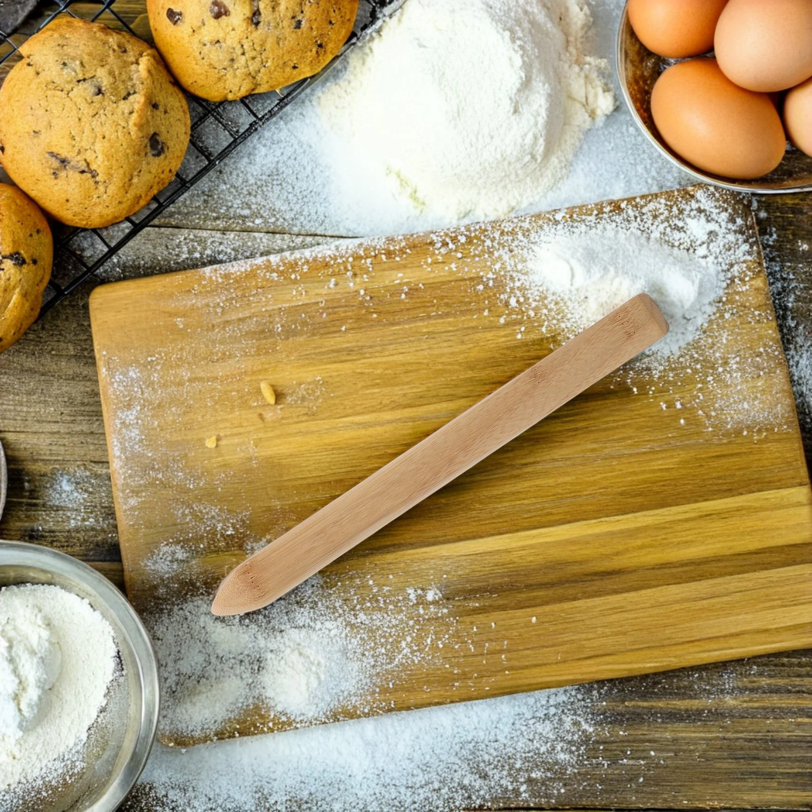 

Wooden Stirring Paddle for Sourdough Bread Making Multifunctional Kitchen Tool Easy to Clean Comfortable Grip Ideal for Novice